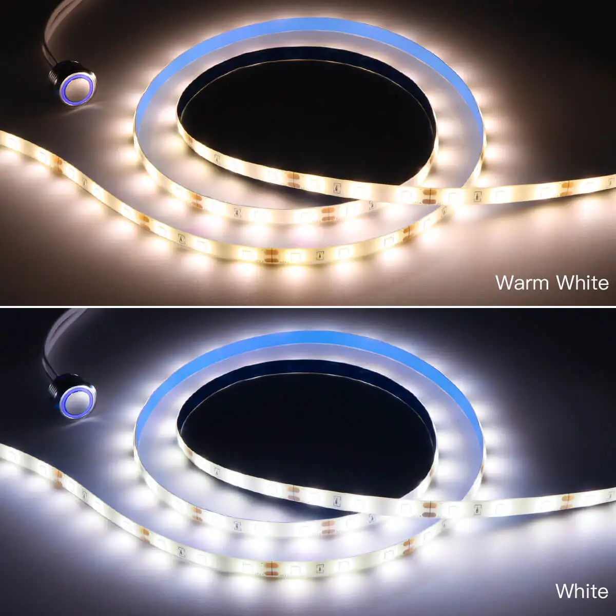 COB Recessed Dimming Switch LED Strip Light USB Powered DC12V 320LEDs/M High Bright Tape For Kitchen Bedroom Computer Backlight