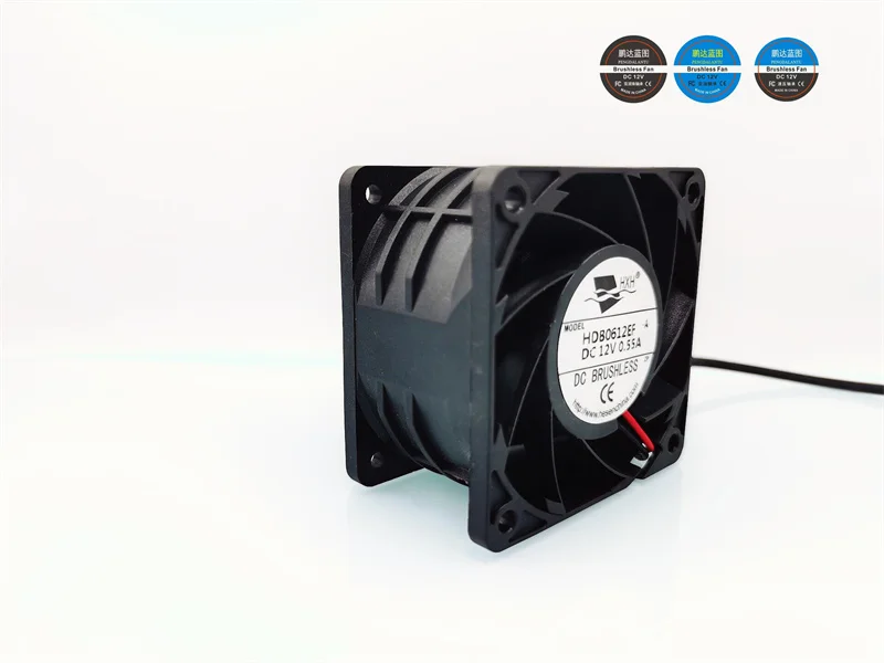 60*60*38MM HDB0612EF high-turning violence 8500 to 6038 6CM 12V dual-ball cabinet chassis cooling fan.