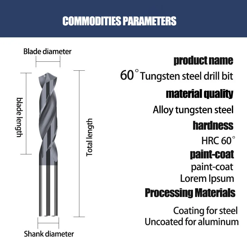 Wiertła węglikowe twardy Metal wiertła stal wolframowa wiertło spiralne do cięcia frezowanie CNC aluminium 5MM narzędzia do wiercenia 1mm-8mm