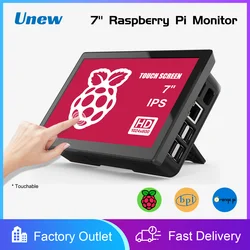 7 inch touchscreen duplex pi display industrial 1024x600 panel display HDMI Type-C supports PI 5 4 3