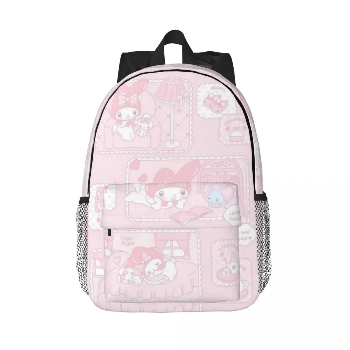 My Melody-mochila escolar con estampado, morral ligero de 15 pulgadas, nuevo patrón de moda