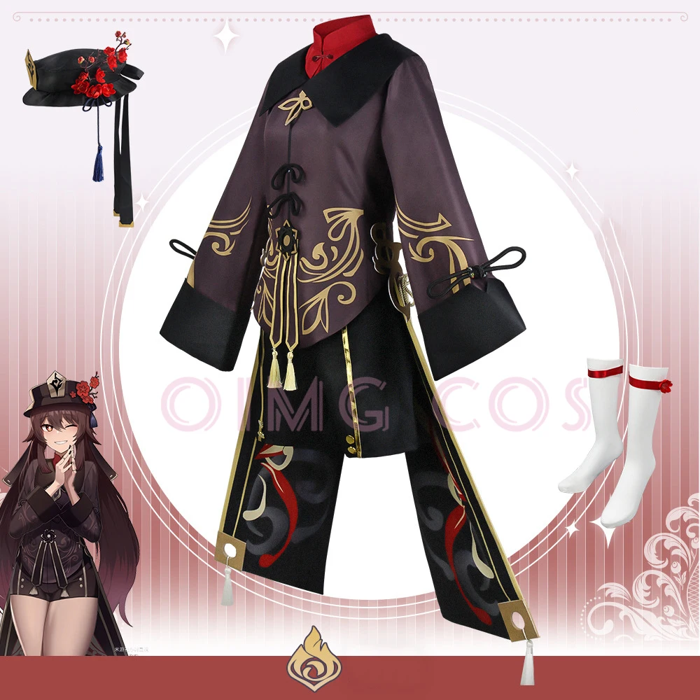 Genshin Impact Hutao Cosplay Costume Shoes Uniform Chinese Halloween Costumes Hu Tao Women Game - view 5