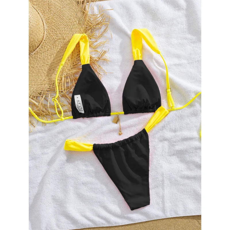 New Soft Bag Adjustable Shoulder Strap Printed Lace Elegant Party Summer Beach Fashion Women's Bikini