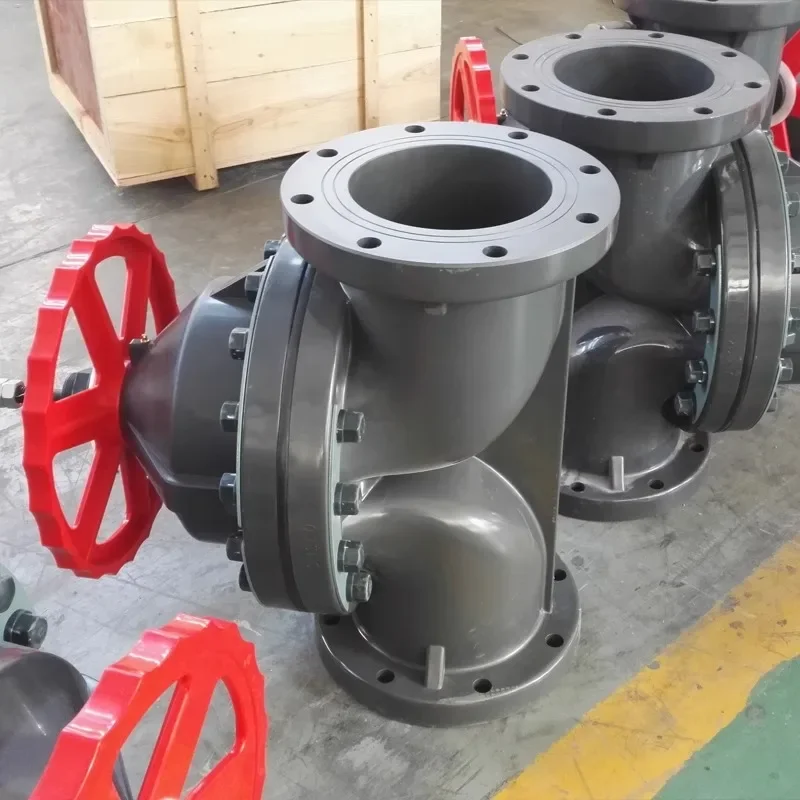 UPVC flange diaphragm valve DN50 anti-corrosion industrial chemical wastewater acid-base plastic valve G41F