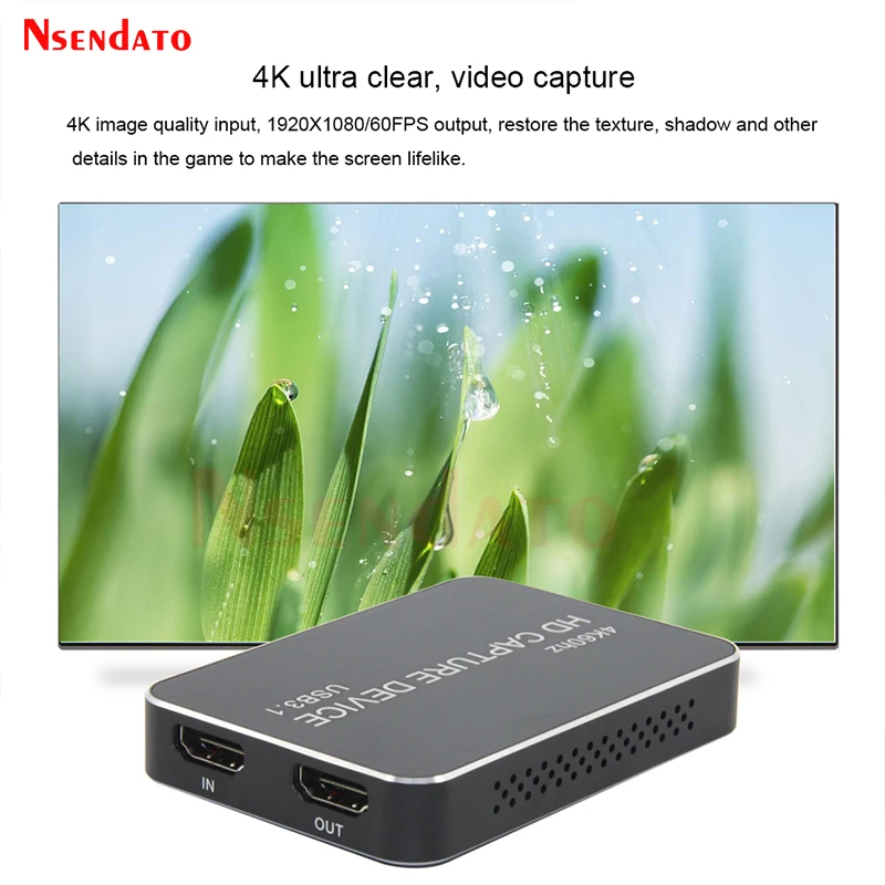 4K HDMI USB3.1 بطاقة التقاط الصوت والفيديو UHD نوع C HDMI المنتزع صندوق مسجل ل OBS Vmix التكبير لعبة التلفزيون البث المباشر