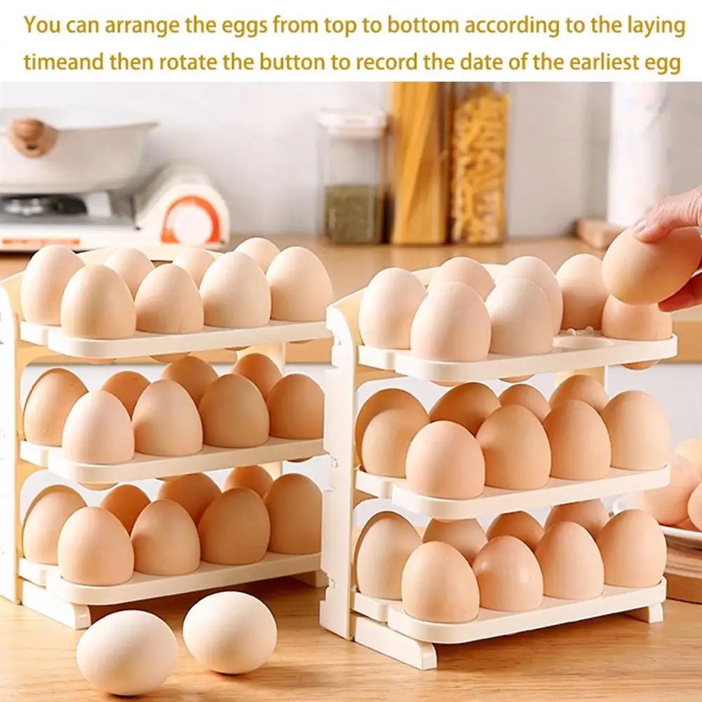 Two-layer Egg Holder Folding Egg Rack Capacity Egg Storage Container Food Grade Bpa Free Foldable Holder Portable for Kitchen