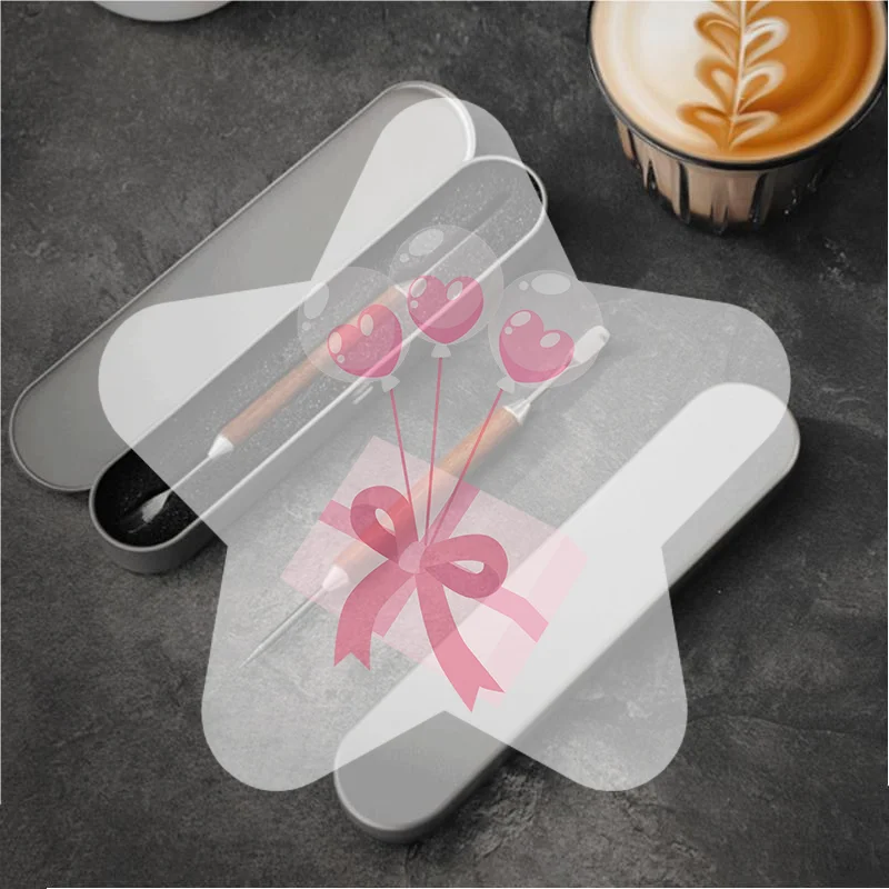 Coffee Latte Needle Stainless Steel Carved Needle Solid Wood Carved Stick Latte Fancy Coffee Drawing Pen Barista Tool