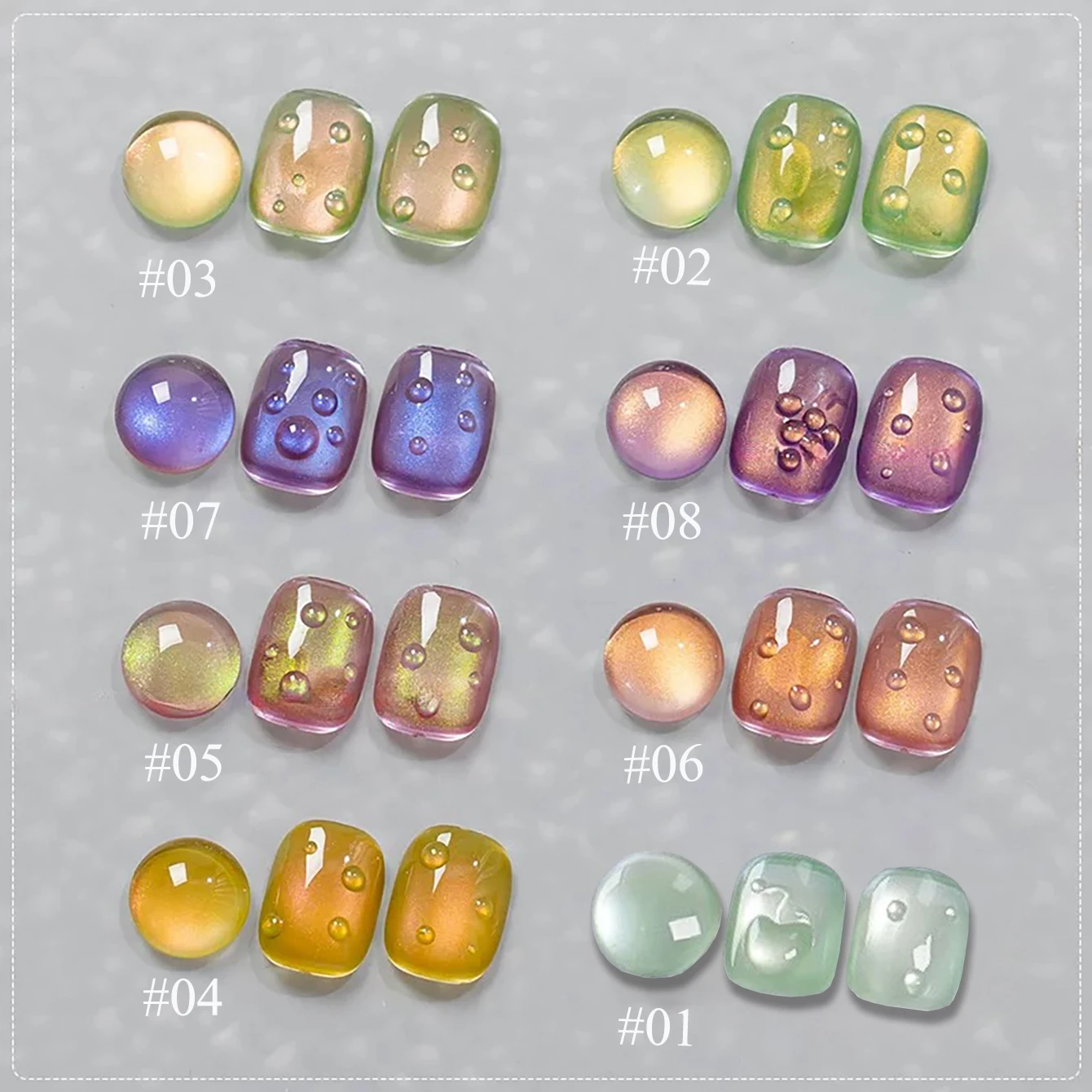 1pcs SHAKA Fruit Cat Eye Gel Nail Polish Ice Penetrating Fruit Juice Glass Beads Fresh Whitening Versatile Nail Enhancement Art