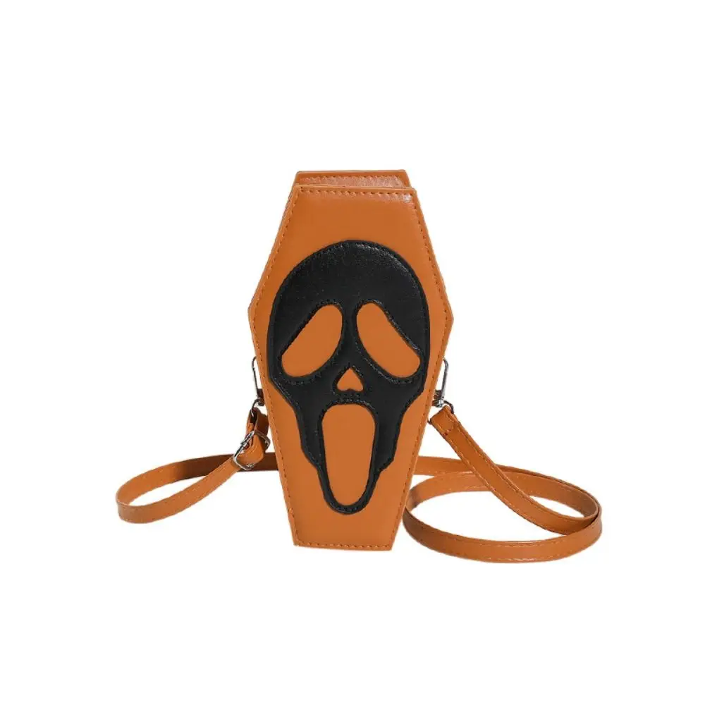 

Cobweb Pattern Halloween Skull Crossbody Bag Gothic PU Leather Halloween Ghost Shoulder Bag Handbags Makeup Lipstick Bag