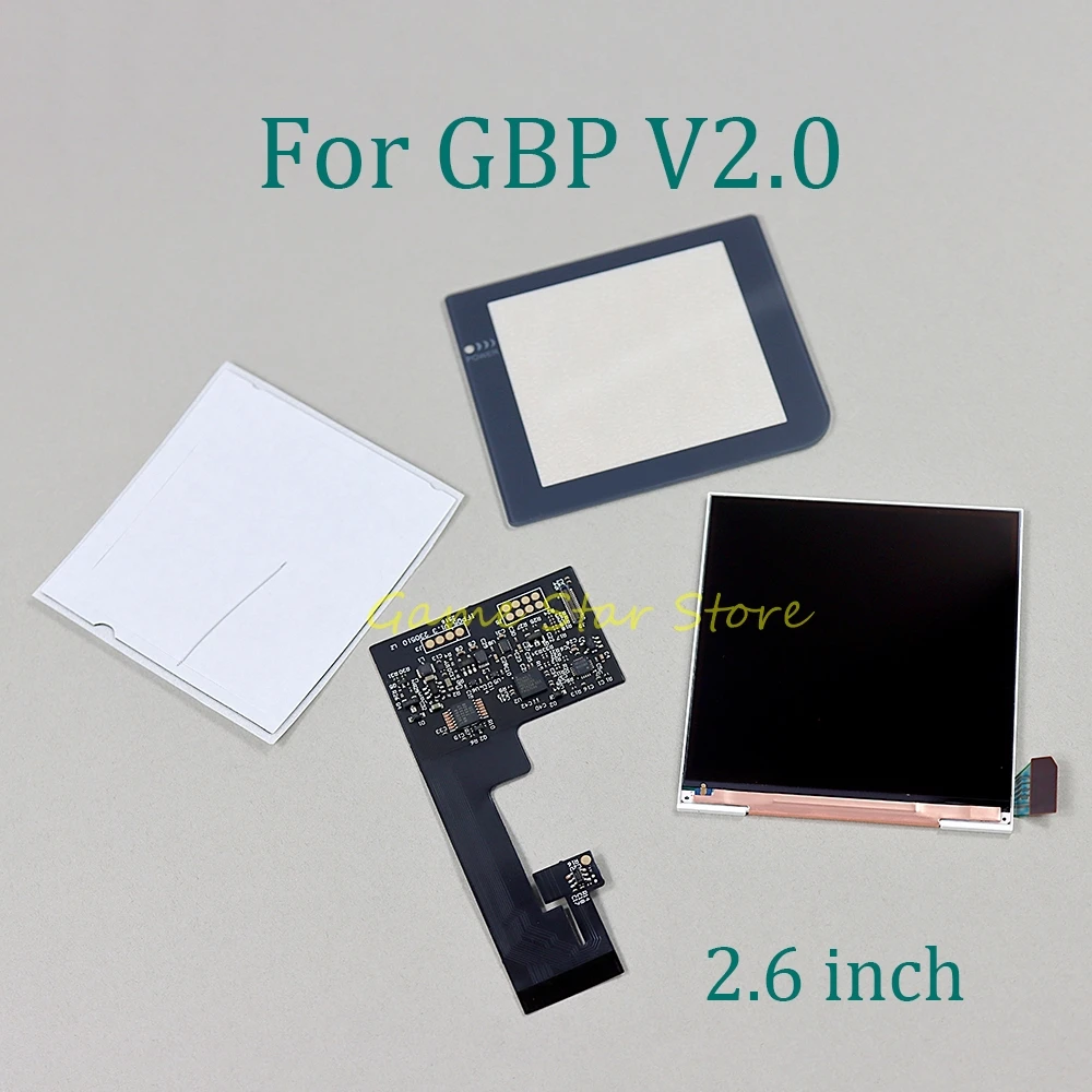 

10 комплектов 2,6-дюймового ЖК-экрана высокой яркости для Gameboy Pocket GBP V2.0 IPS, сменные комплекты для ремонта экрана с подсветкой