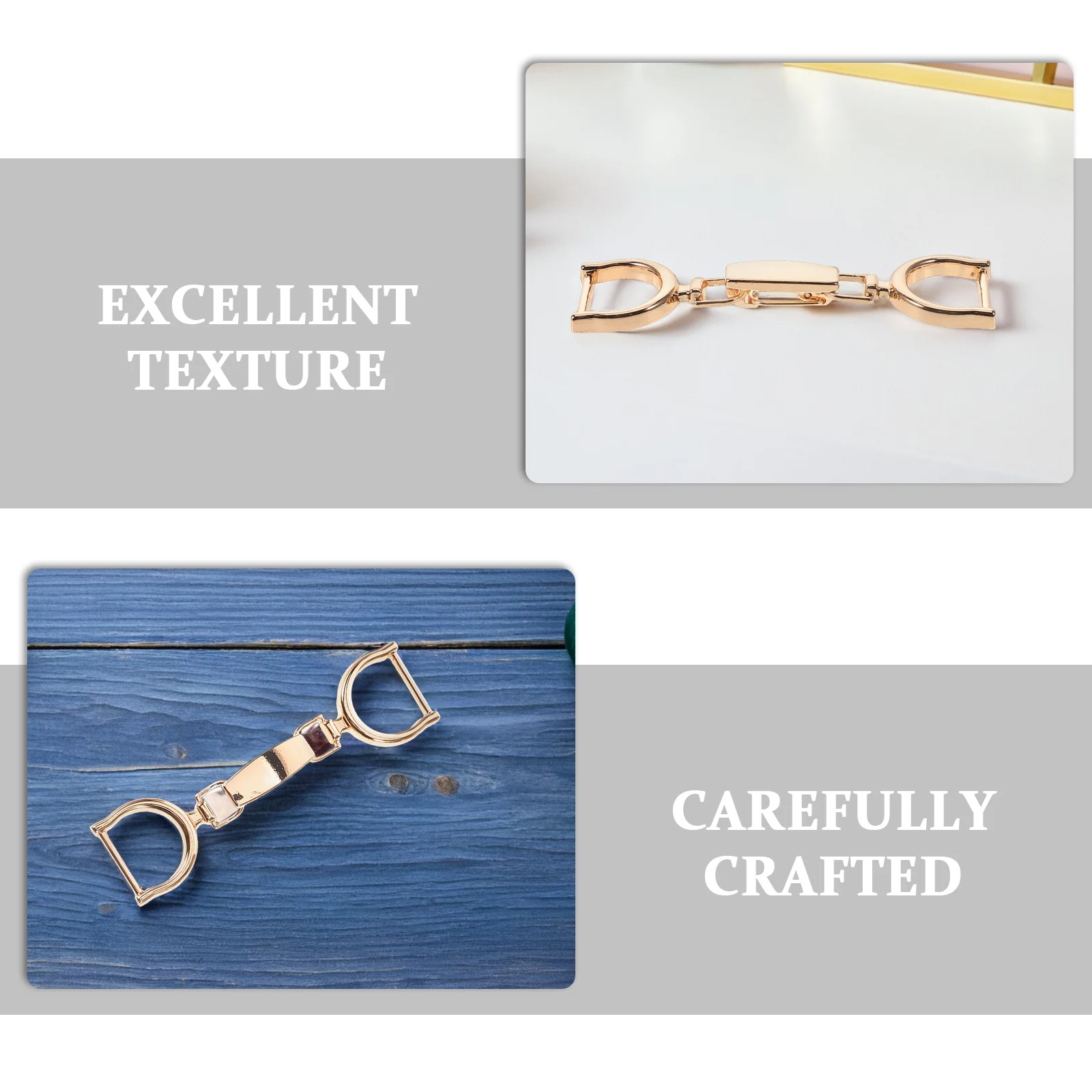 6 قطعة مشبك سلسلة سبيكة مشبك معدني أنيق لأحزمة قابلة للتعديل السراويل حقائب اليد الأحذية سحر بت حلقة الأجهزة الغربية تك