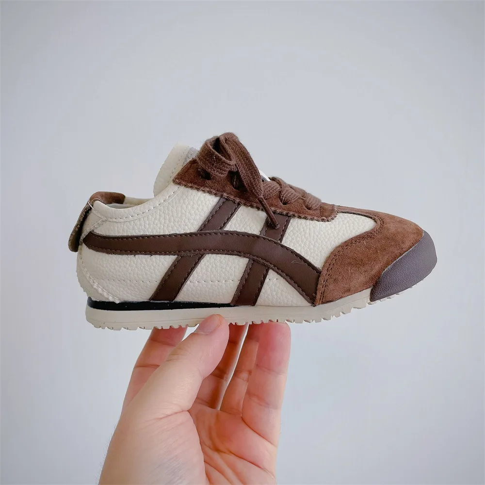 Chaussures décontractées en cuir pour enfants, baskets pour bébé, argent, rose, abricot, garçons, filles, enfants, quatre saisons, 2024