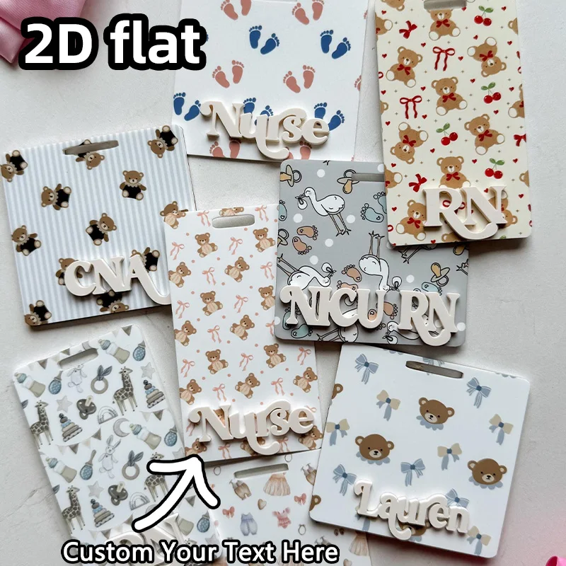Customizable ID Badge Holder for Medical Staff, Personalized Design for Maternity, Nursing, Pediatric