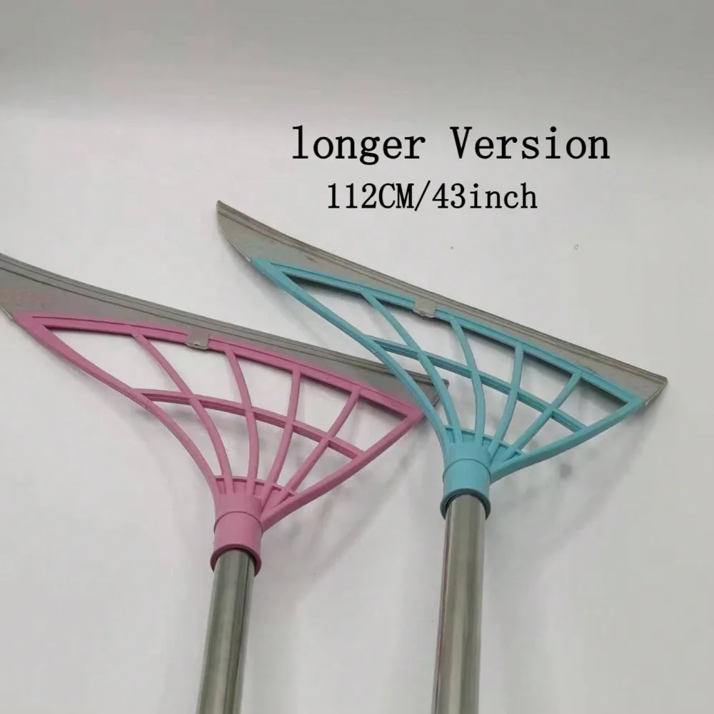 

1pc Multifunctional Magic Broom Extended Thickened Edition 112cm/43 Inch Stainless Steel Handle Rubber Strip Silicone Strip Floor Sweeper Car Wiper Lazy Broom Suitable For: Kitchen/Toilet/Living Room/Bathroom/Car/Sweeping Animal Hair/Wiper