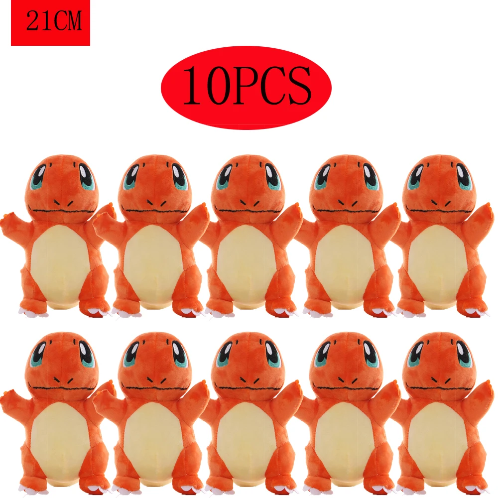 Hot Pokemon Pluche Poppen Set-Pikachu Charmander Bulbasaur Squirtle Psyduck Eevee Zachte Knuffels Peluche Speelgoed Geschenken - afbeelding 1