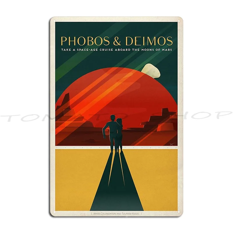 Spacex Mars Colonization And Tourism Association Metal Plaque Designing Pub Plates Pub Garage Design Tin Sign Poster