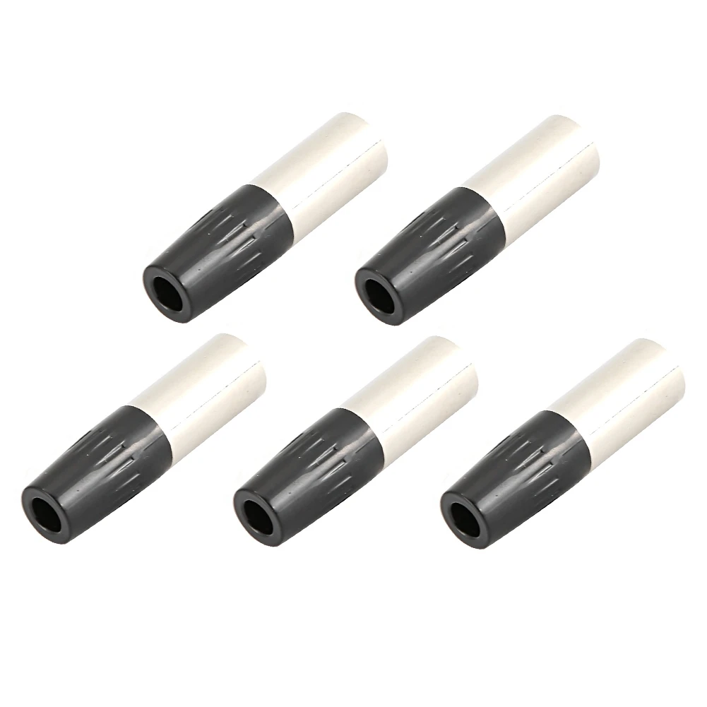 5pcs 4Pin XLR Connector Mini Male Microphone Cable Adapter MIC Audio Plug