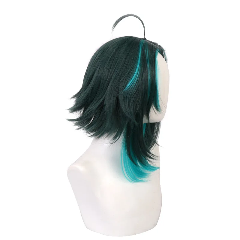 Genshin Impact Venti Cosplay Wig, Black And Purple Face-hugging Style Cosplay Wig, Game And Anime Wig