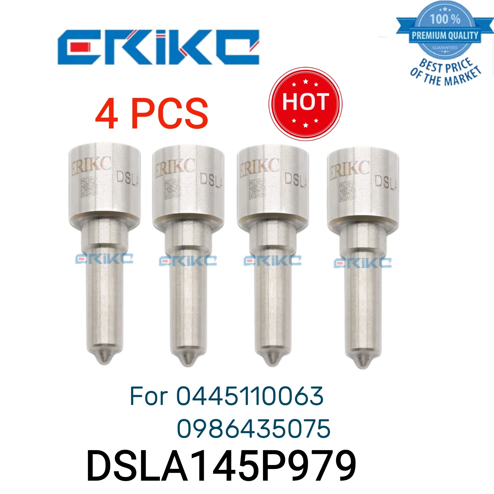 

4 PCS DSLA145P979 0 433 175 278 Nozzles Injection DSLA 145 P 979 Sprayer Nozzle DSLA 145P979 fit for 0445110063 0986435075