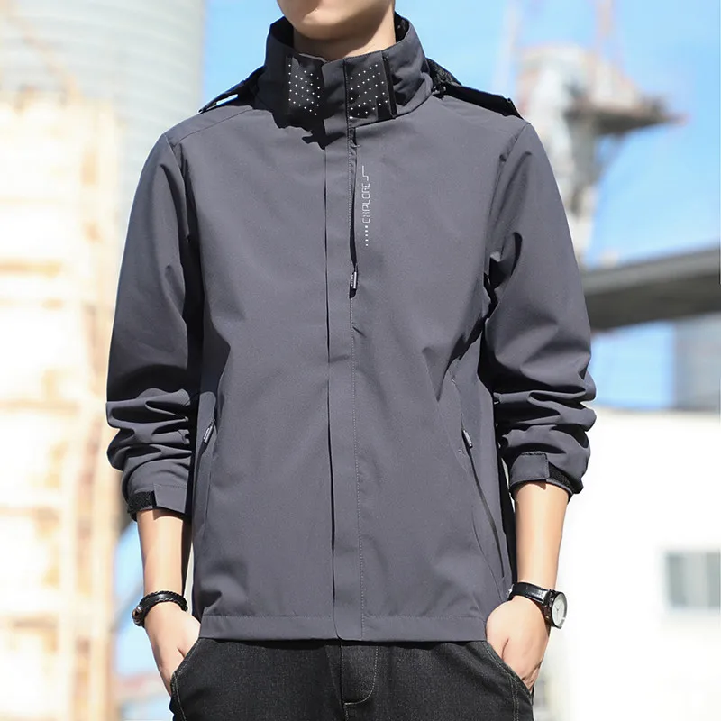 

Autumn Thin Outdoor Pilot Hooded Jacket Mountaineering Jacket For Men