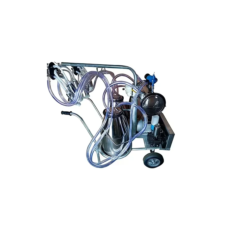 Electric Pulsator Goat Milking Machine Portable Automatic Vacuum Pump Milker with Stainless Steel Bucket Dairy Farm Equipment