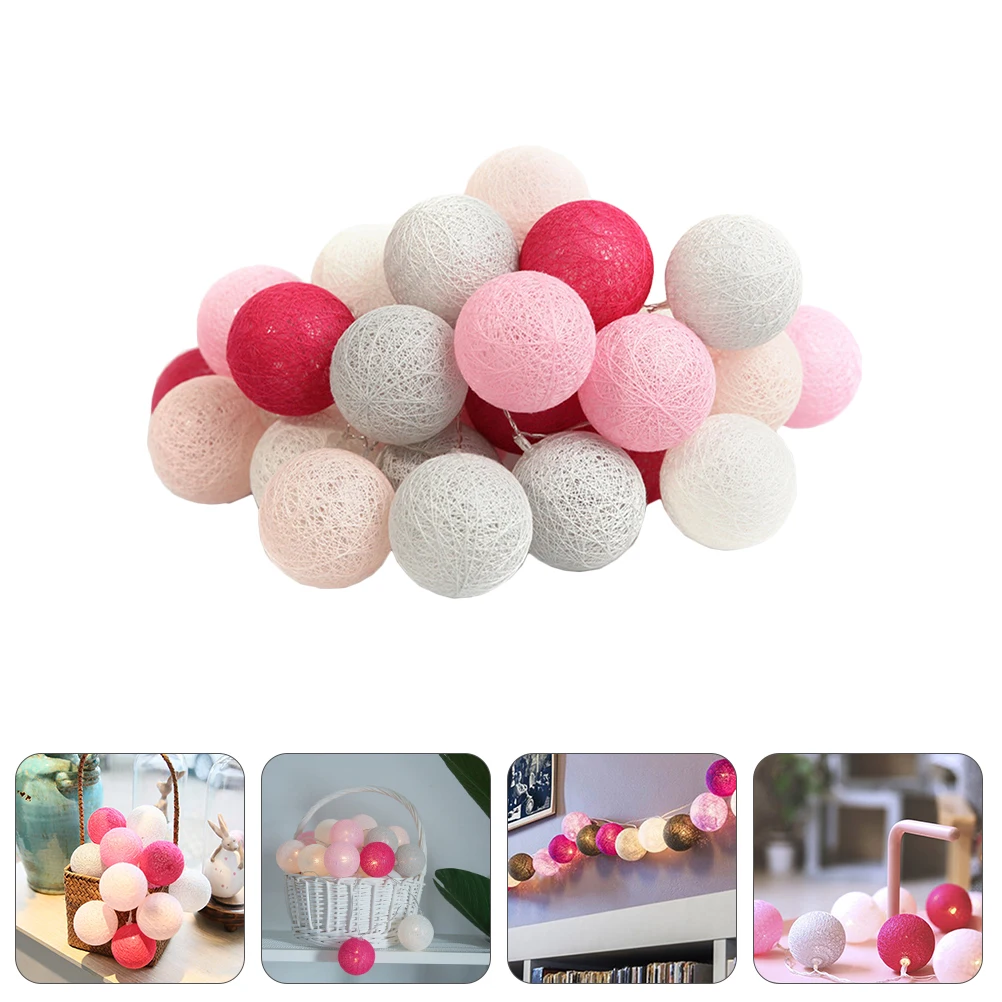 

1 pc Cotton Thread Lights Warm Warm Lights String Decorative Garden Lamp String Lamp for Bedroom Garden Party Christmas
