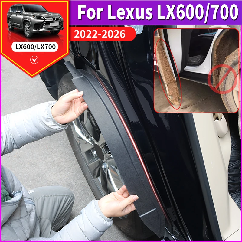 

For 2021 2022 2023 2024 Lexus LX600 LX500d rear wheel fender lining LX 600 500d Exterior Upgraded modification accessories