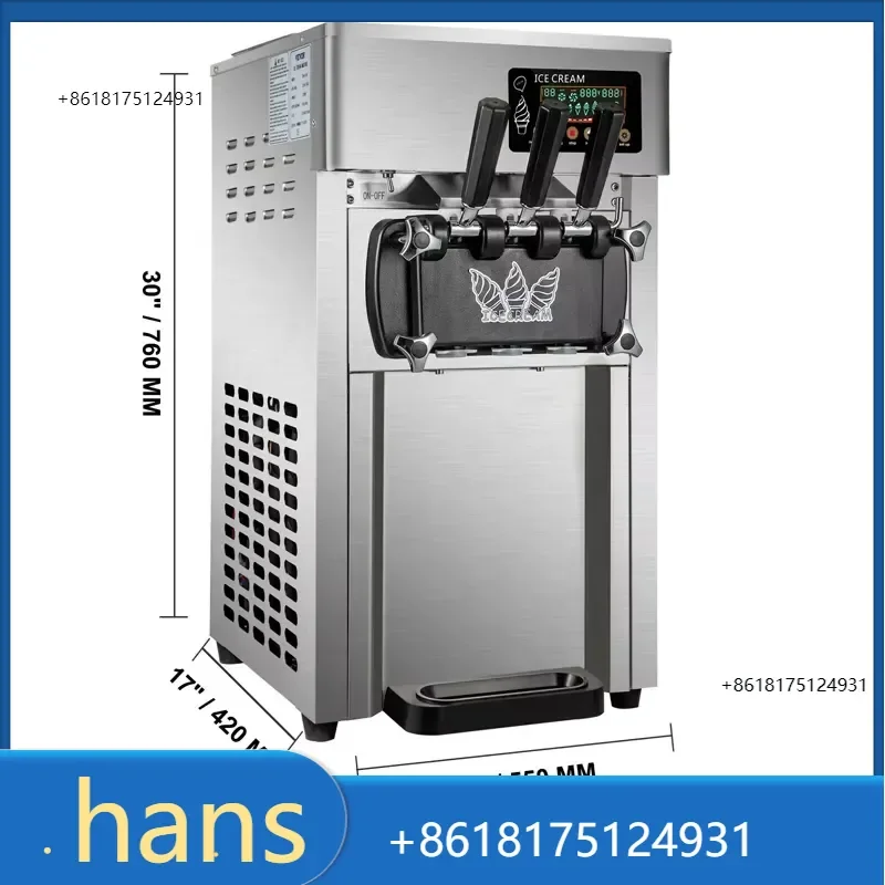 2026 Factory Direct Sales 22-28L/H High Quality Soft Serve Ice Cream Machine Electric Digital Display Ice Cream Makers