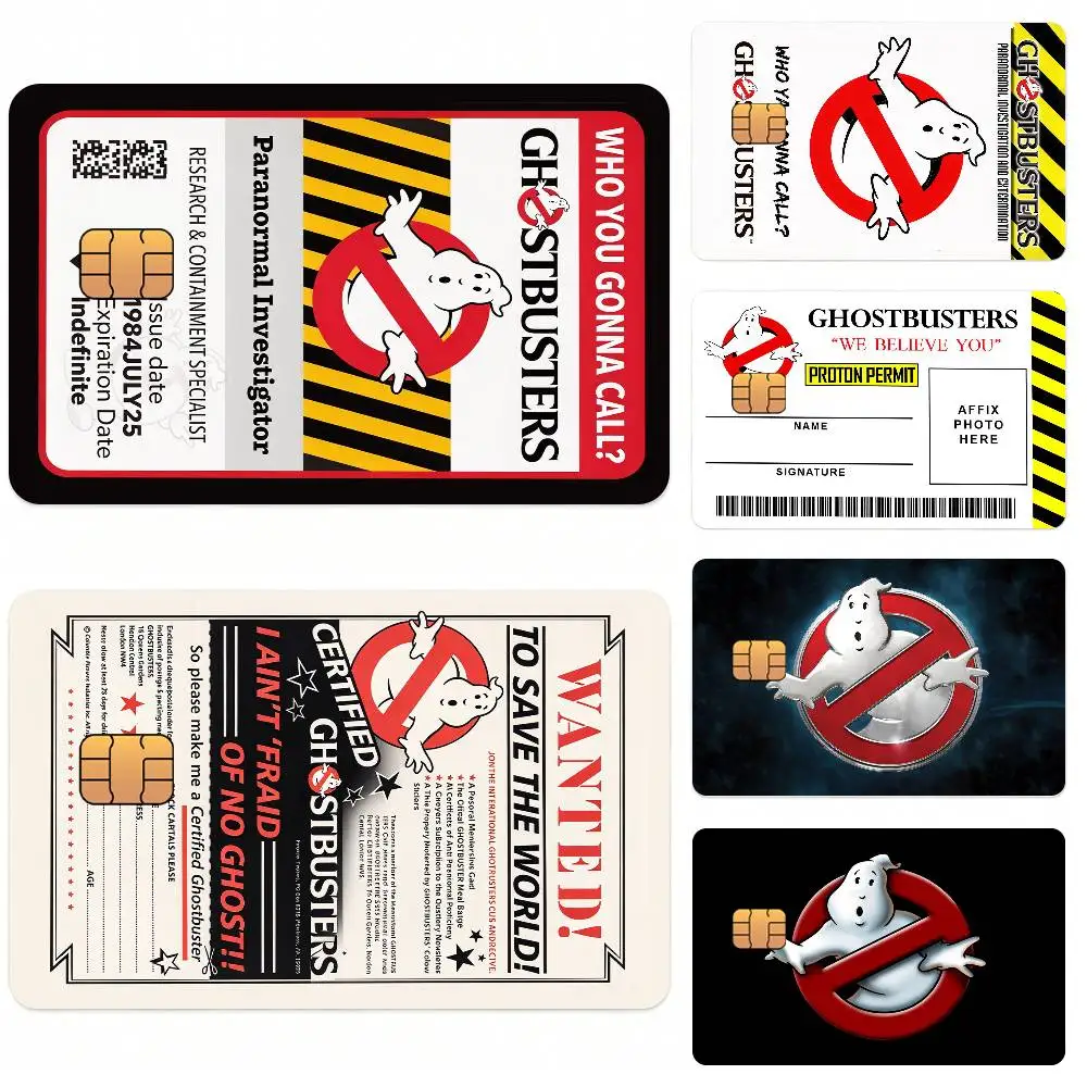 Movie G-Ghostbusters Credit Card Skin Stickers For Bank Card Bus Metro Card Sticker Waterproof Gift