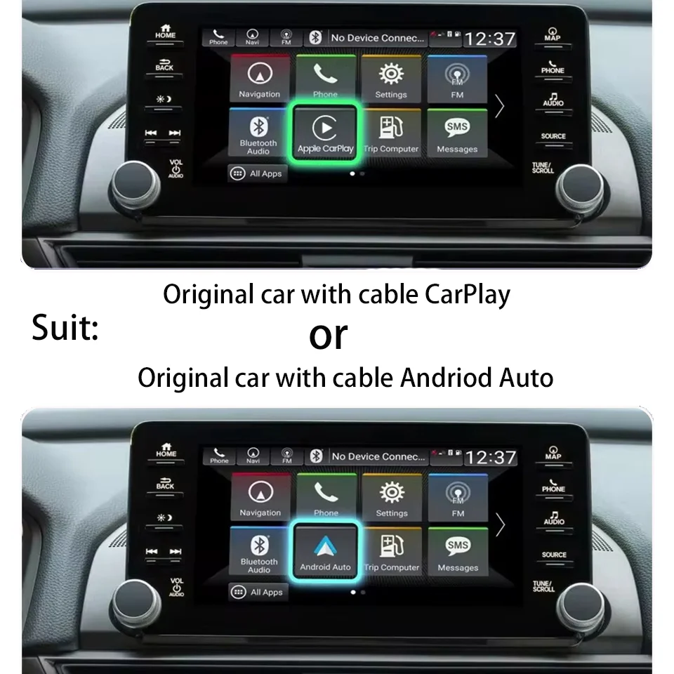 Adaptador Android CarPlay sem fio para Kia Sportage K5 Carnaval Picanto Alma Seltos Telluride Niro EV6 Nissan VW Up