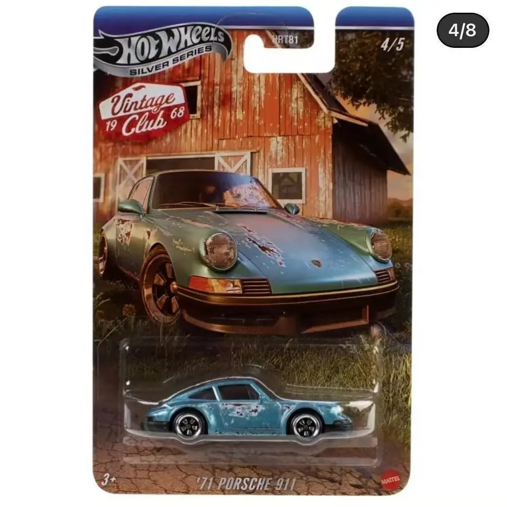 Hot Wheels Classic Club Retro Alloy Car Model - Silver Label Mustang Porsche 911 Volkswagen Beetle Die-Cast Vehicles in Stock