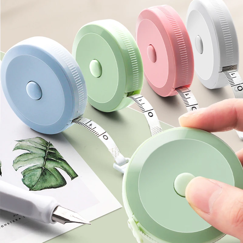 1.5Meter /2 Meter Soft Tape Measure Scale Body Sewing Flexible Tailor Ruler Centimeter Inch Portable Retractable Self-Lock Measu