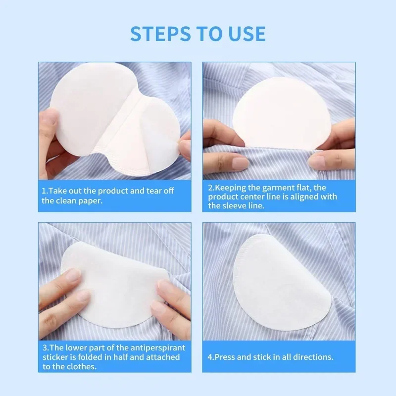 10/100 Buah Bantalan Keringat Ketiak Sekali Pakai Tambalan Penyerap Keringat Deodoran Musim Panas Bantalan Non-tenun Bersirkulasi Ultratipis