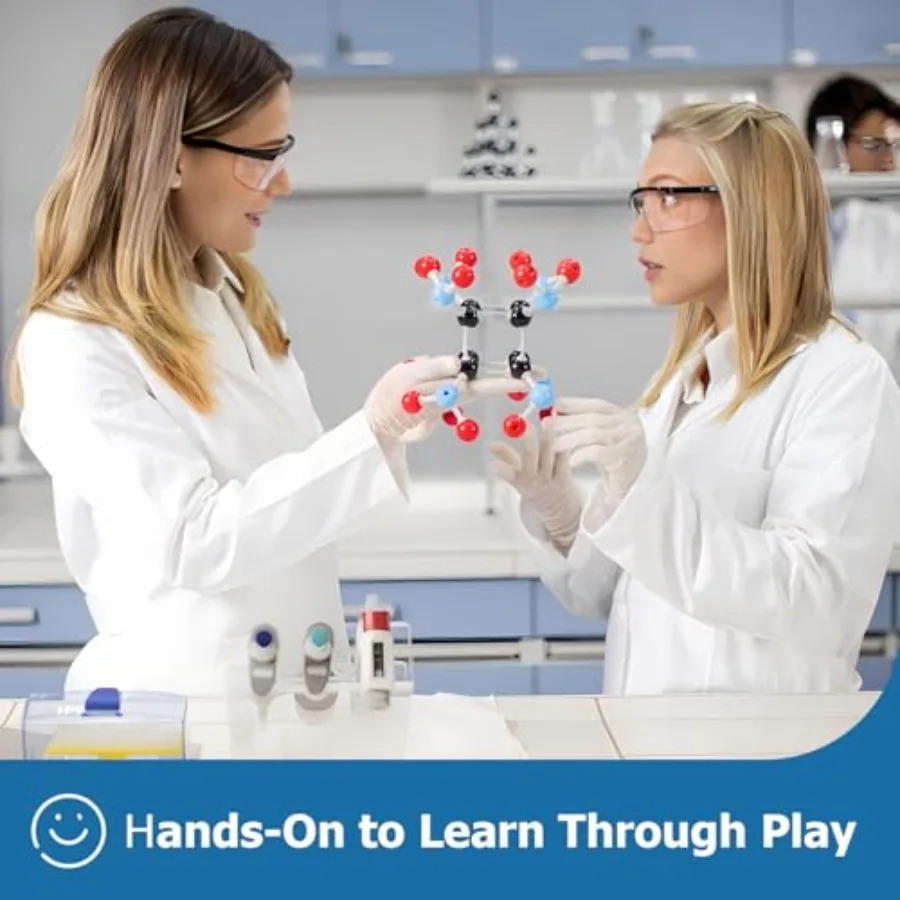 Molecular Model Kit, 444 Pcs Organic Molecular Chemistry Set, Atom Element Model Kit for Lons in Chemistry, Molecular Structure