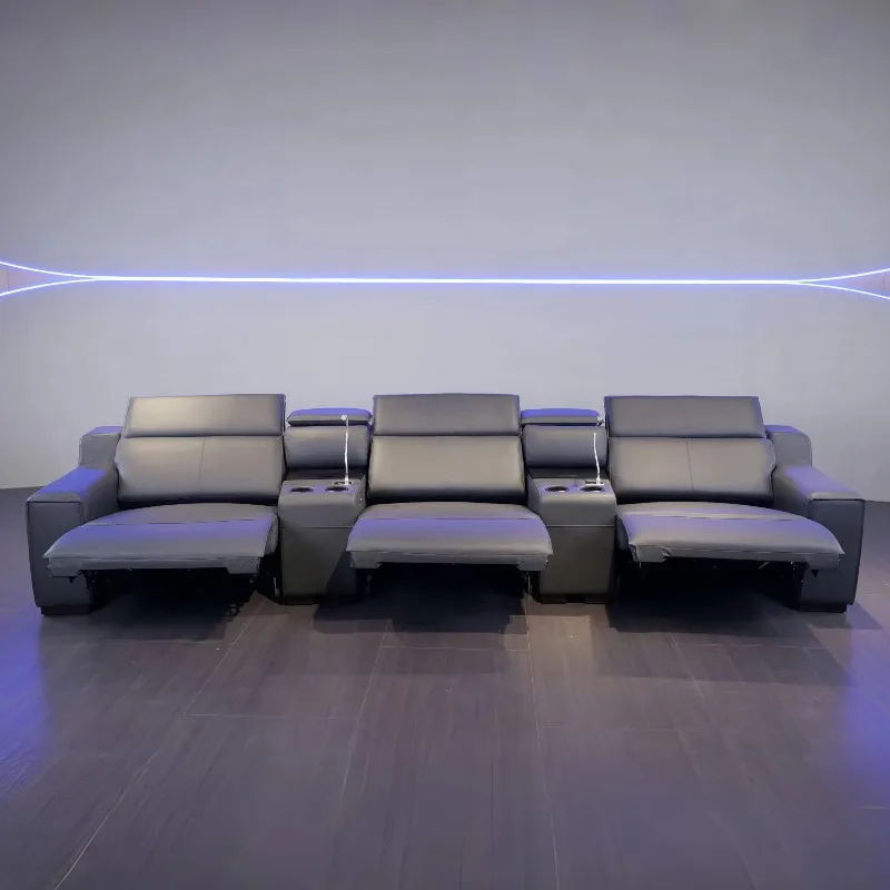 *Luxury Family Living Room Sofa Function Chair Interior Design Recliner Home Cinema Recliner Sofa 1+2+3 Seats
