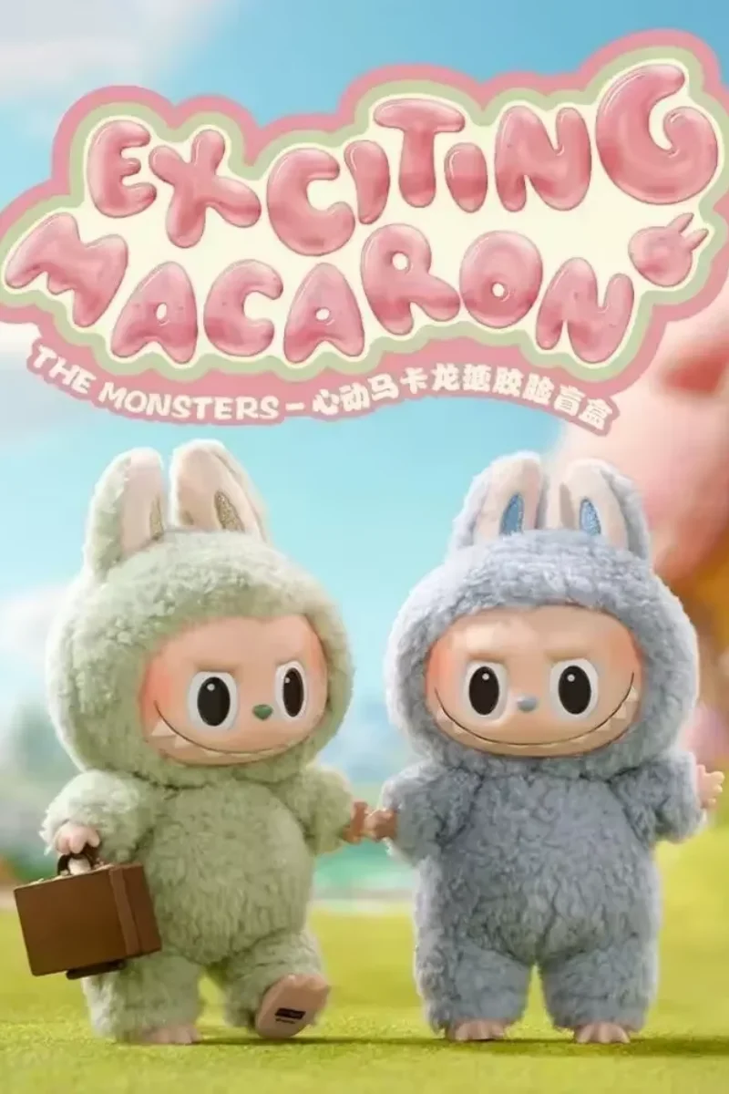 صندوق بوب مارت لابوبو ذا مونسترز معكرون من الفينيل للوجه أعمى - حقيبة تخمين قابلة للجمع على شكل شخصية الرسوم المتحركة الغامضة #1