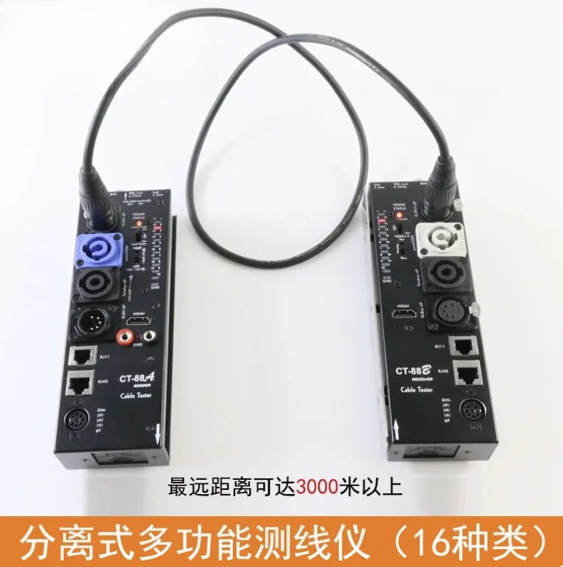 Professional 20-in-1 Cable Tester for Audio, XLR and HDMI Lines, Portable Multi-Function Line Checker Tool with 20 Types