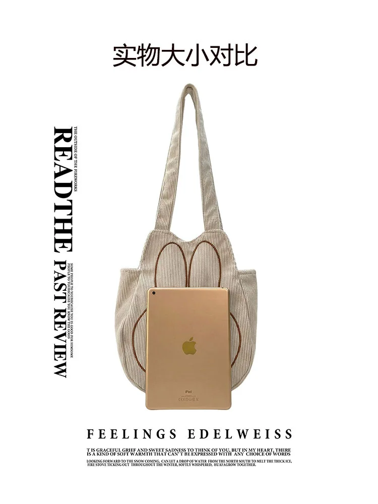 Neue Miffy-Handtasche, niedliche Canvas-Tasche, Kawaii, große Kapazität, Mehrzweck-Umhängetasche, Aufbewahrungstasche, Sommer, für Mädchen, Geschenke – Detail 3