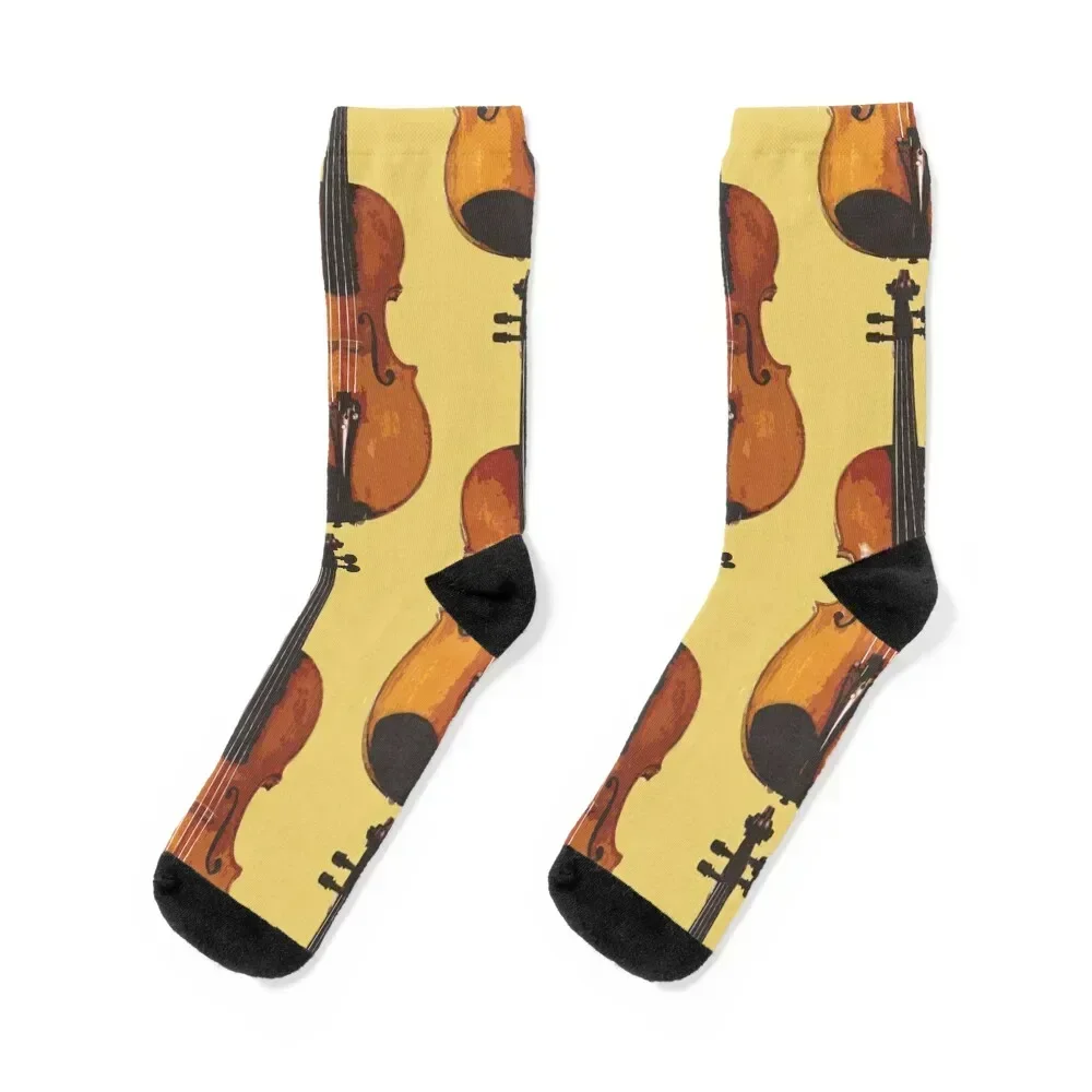 Viola Not Just a Big Violin Socks retro hip hop moving stockings hiphop Girl'S Socks Men's