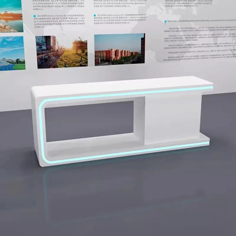 custom.Nakashima Innovative Paint Showcase Counter Design Customizable Light Display Table Optimal Technology Exhibitio