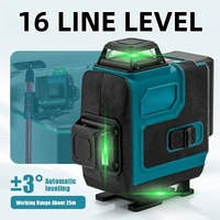 16-Line 360° Horizontal Vertical Cross Level High-Precision Green Light Laser High-Precision Wall-Mounted Portable Tools