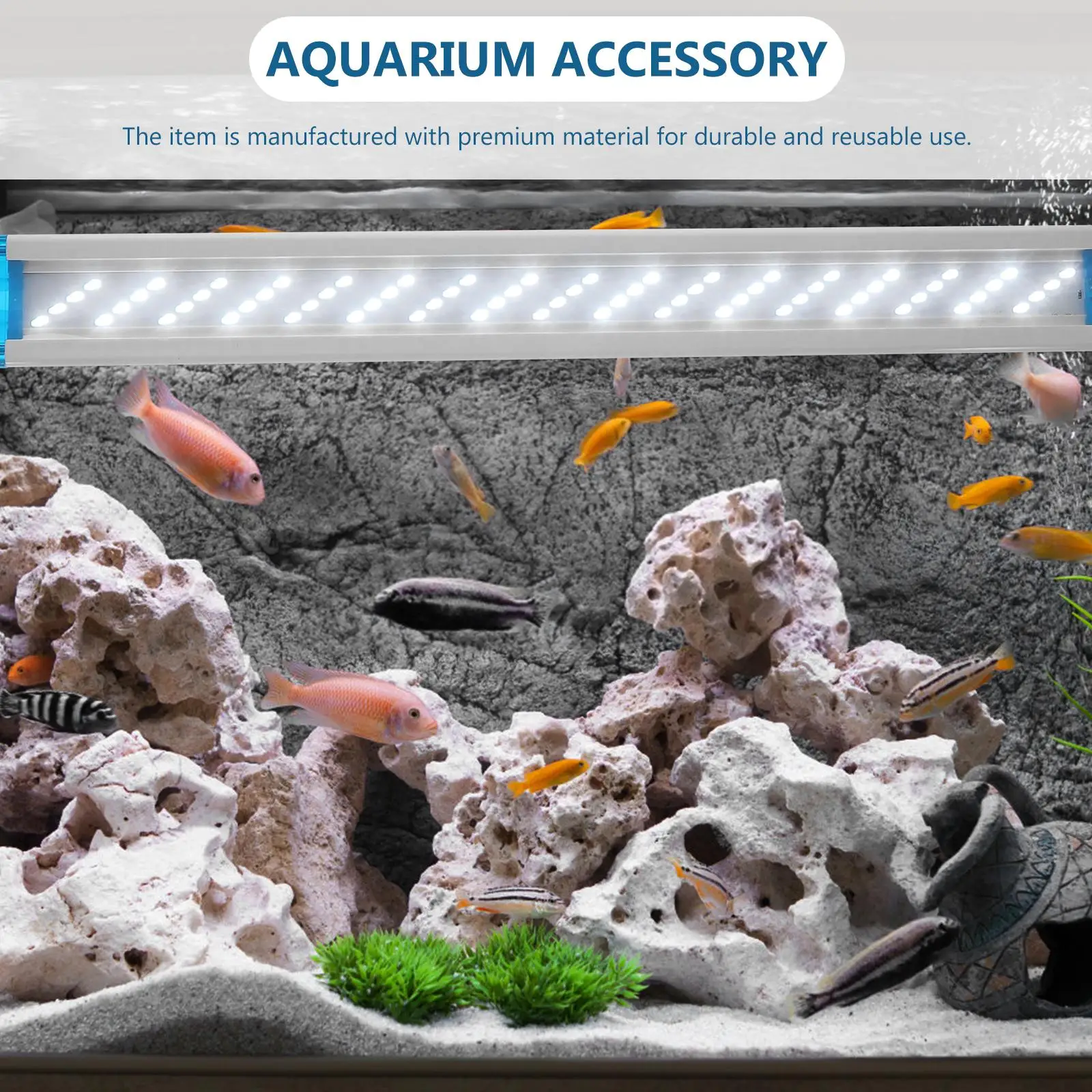 Fish Tank LED Light Lighting Device Ultra Thin Aquarium Lamp Bracket Pvc Landscaping Delicate