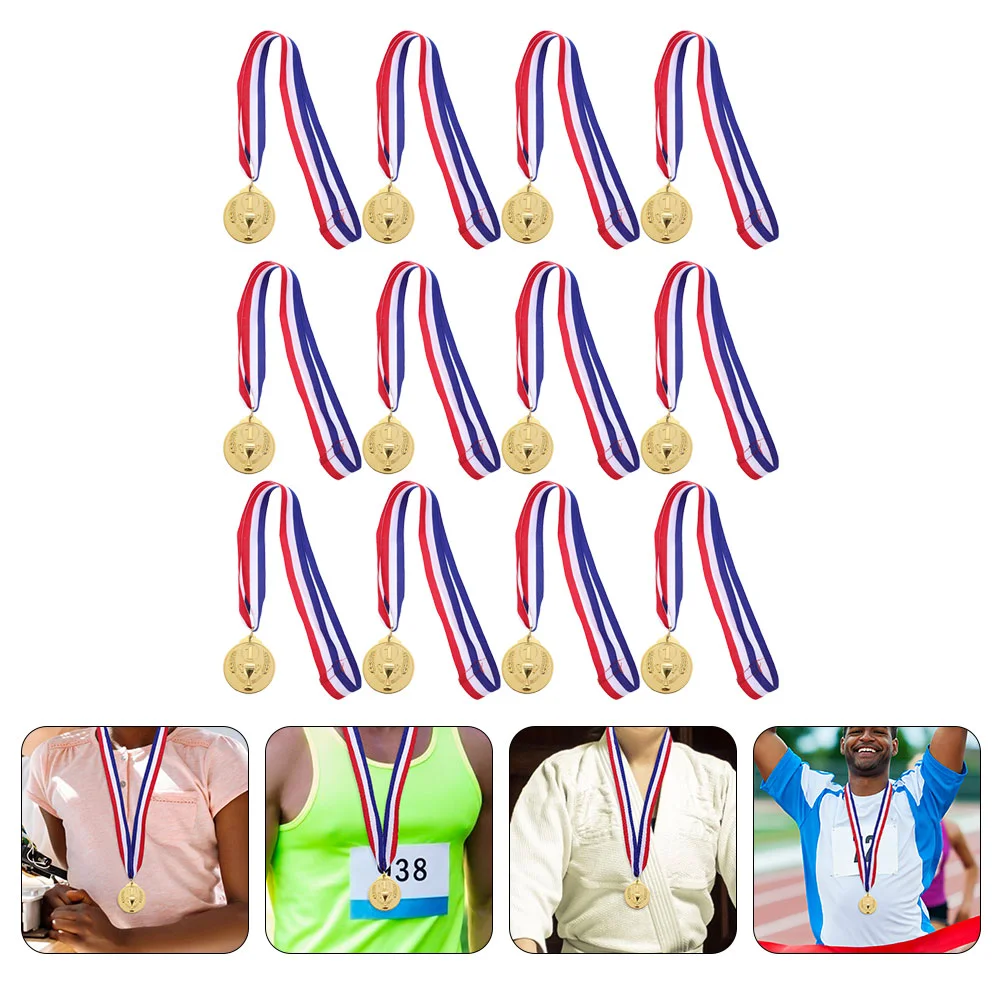 

10 Pcs The Medal Toy Medals for Awards School Soccer Kids Gold Trophy Wall Stickers