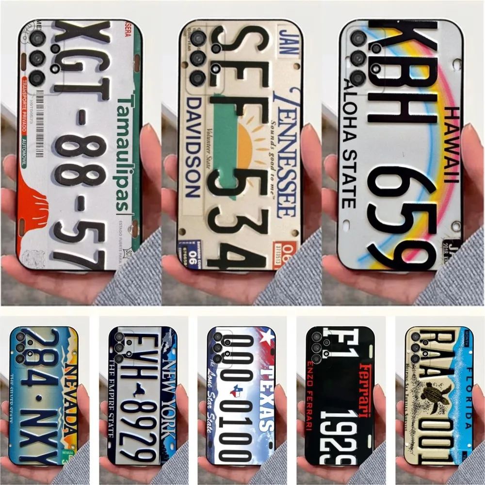 

Funny License Plate Number Phone Case For Samsung S25,S24,S23,S22,S20,S21,S10,Ultra,Plus,Lite,FE,Soft Silicone Black Cover