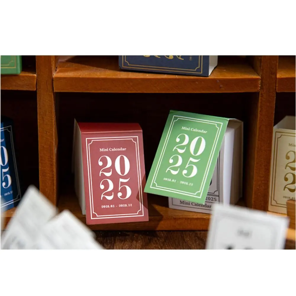 367 folhas rasgáveis 2025 calendário livro papel grosso portátil mini mesa calendário planejador adesivos material papel