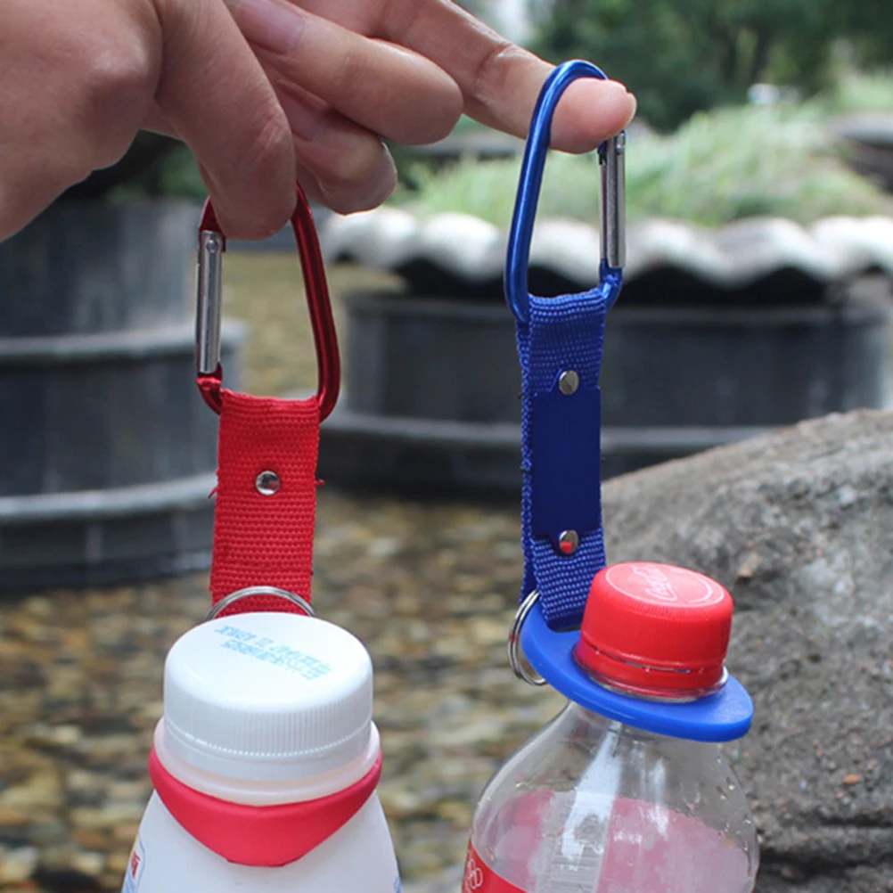 

5pcs Silicone Water Bottle Buckle Practical Simple Hanging Buckle for Outdoor Hiking Travel Camping (Random Color)