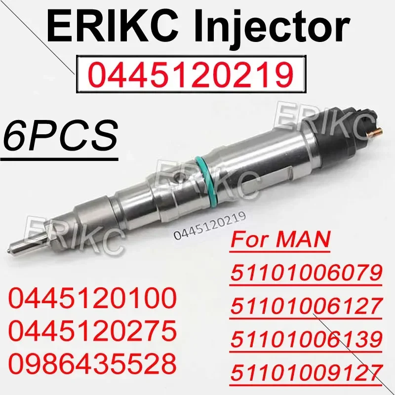 0445120219 Diesel Fuel Injector Set 0445120100 Common Rail Injection Nozzle 0445120275 For Bosch MAN 51101009127 51101006079