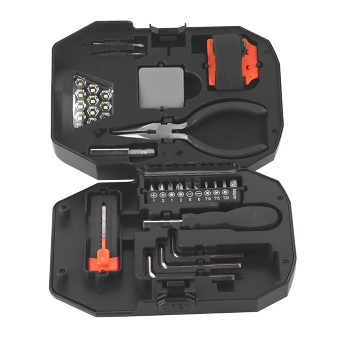 

Tool Combination Set, with Lighting Tool Set Including Screwdriver Set, Ratchet Handle, Sleeve and Watch Screwdriver.