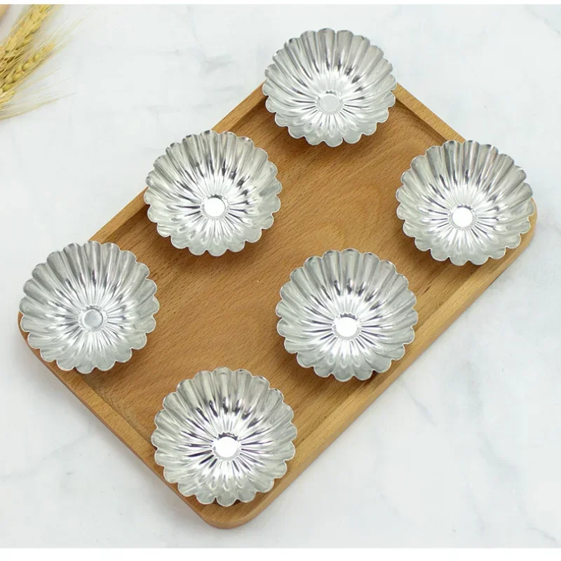 10 pcs Mini Carbon Steel Tart Molds Cupcake Cookie Pudding Pie Mould Non-stick Baking Tool Muffin Cups Baking Accessories Tools