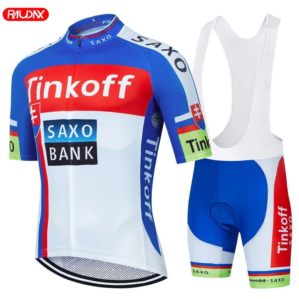 Tinkoff Saxo Bank Cycling Jersey Men Short Set Summer Racing Bicycle Jerseys Cycling Clothing Bike Uniform Ropa Ciclismo Hombre